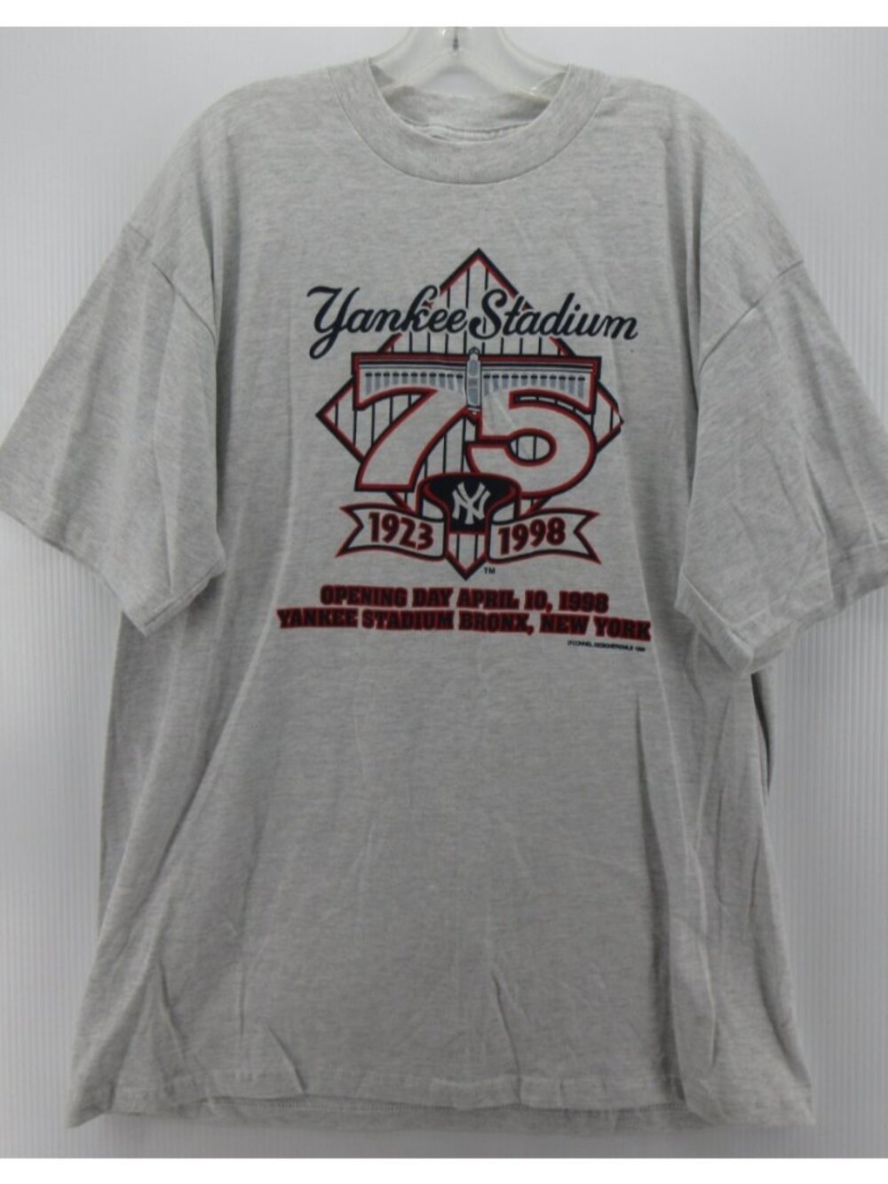 VTG New York Yankees Shirt XL 75th Anniversary Yankee Stadium 90s NEW